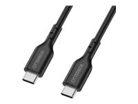 OtterBox Standard - USB-kabel - USB-C (M) naar USB-C (M) - 2 m - snel opladen - zwart — Close-up