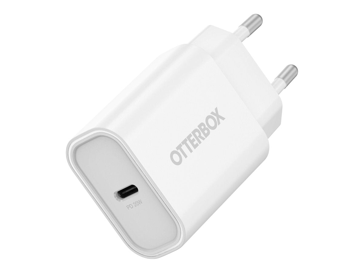 OtterBox - Netspanningsadapter - 20 Watt - PD (USB-C) - wit — Left-angle