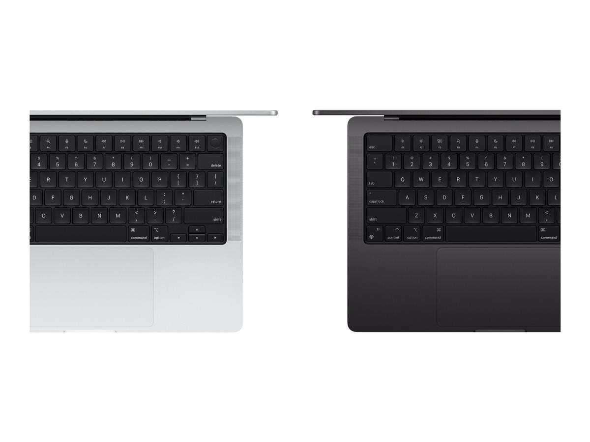 14-inch MacBook Pro Silver — Close-up