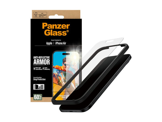PanzerGlass� Anti-Reflective Armor Screen Protector iPhone Air w. EasyAligner — Right-angle