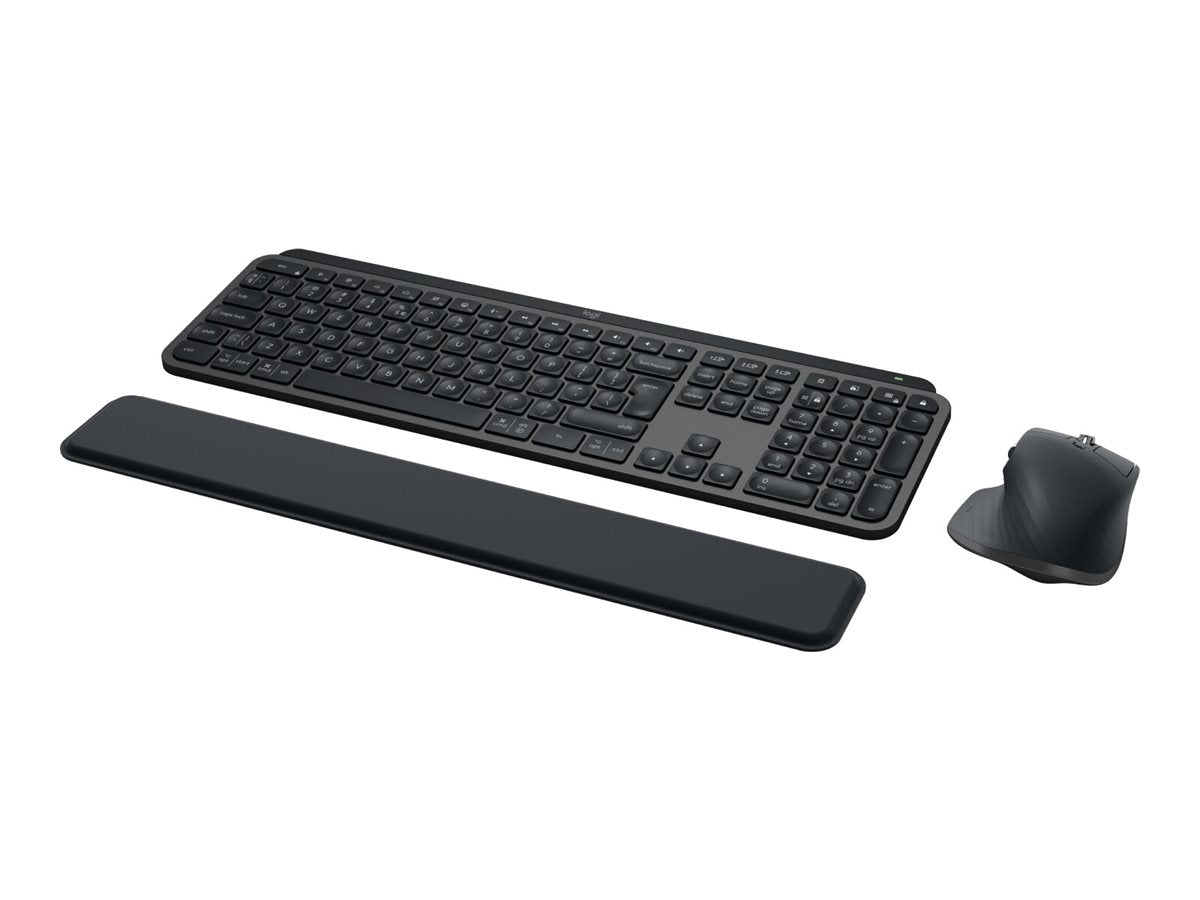 Logitech MX Keys S Combo - Toetsenbord en muis set - backlit - draadloos - Bluetooth LE - QWERTY - VS internationaal - toetsschakelaar: Scissor-Key - grafiet — Right-angle