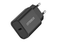 OtterBox - Netspanningsadapter - 20 Watt - 3 A - PD 3.0, USB BC 1.2 (USB-C) - zwart — Left-angle