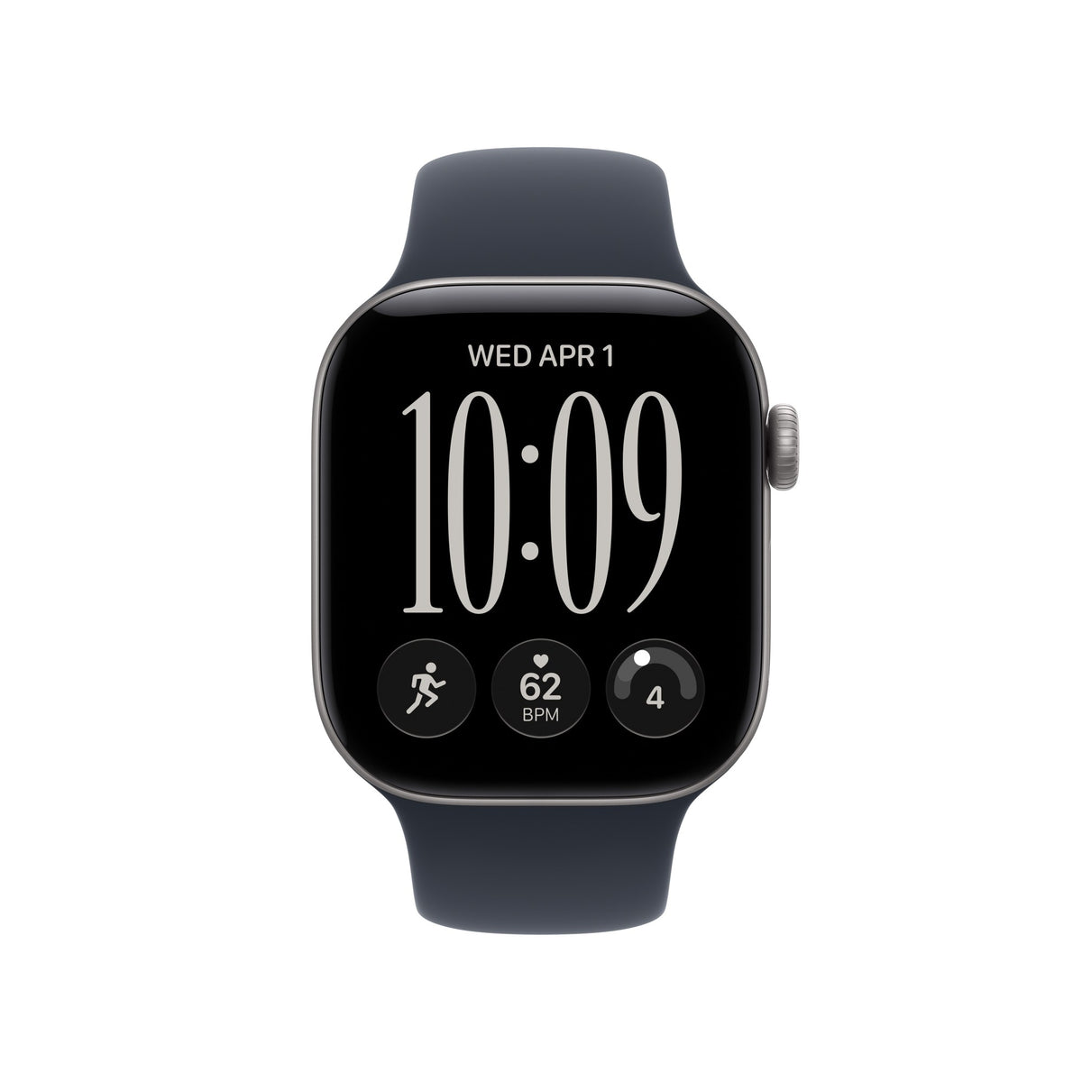 Apple Watch Series 12 GPS 42mm Space Grey Aluminium Case with Navy Blue Sport Band - S/M