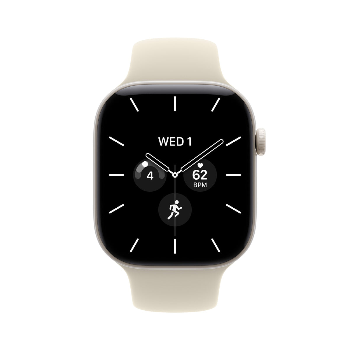 Apple Watch Series 12 GPS + Cellular 46mm Pearl White Ceramic Case with Sand Sport Band - M/L