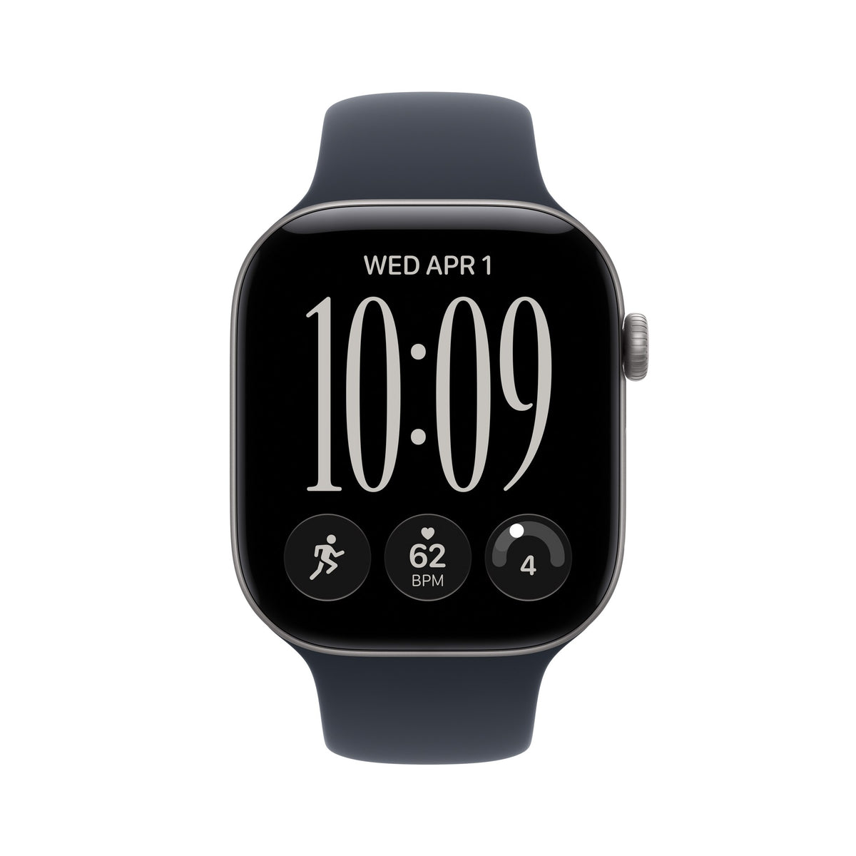 Apple Watch Series 12 GPS 46mm Space Grey Aluminium Case with Navy Blue Sport Band - M/L