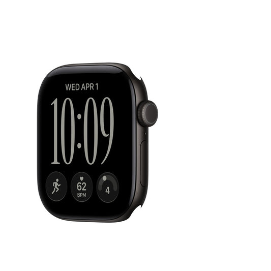 Apple Watch Series 12 GPS + Cellular 42mm Black Aluminium Case with Black Sport Band - M/L
