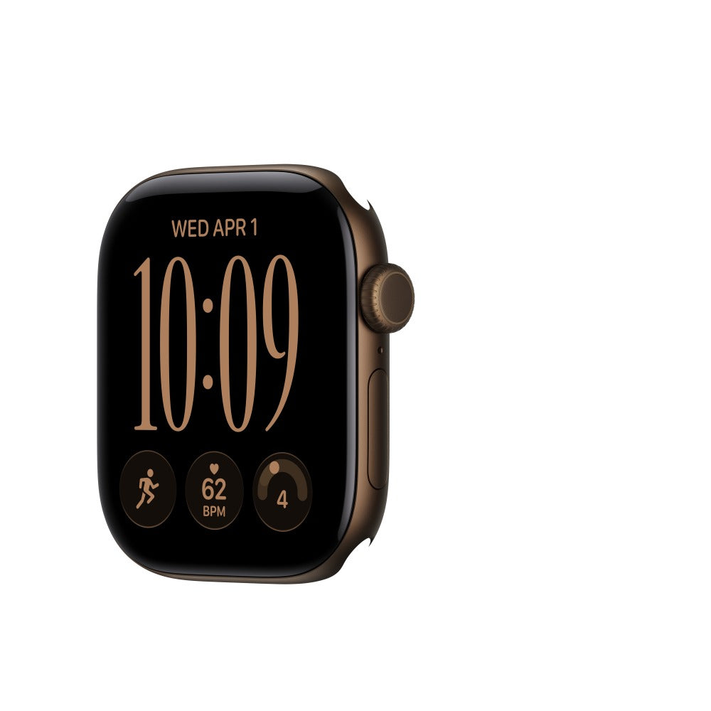 Apple Watch Series 12 GPS + Cellular 42mm Dark Bronze Aluminium Case with Olive Sport Band - M/L