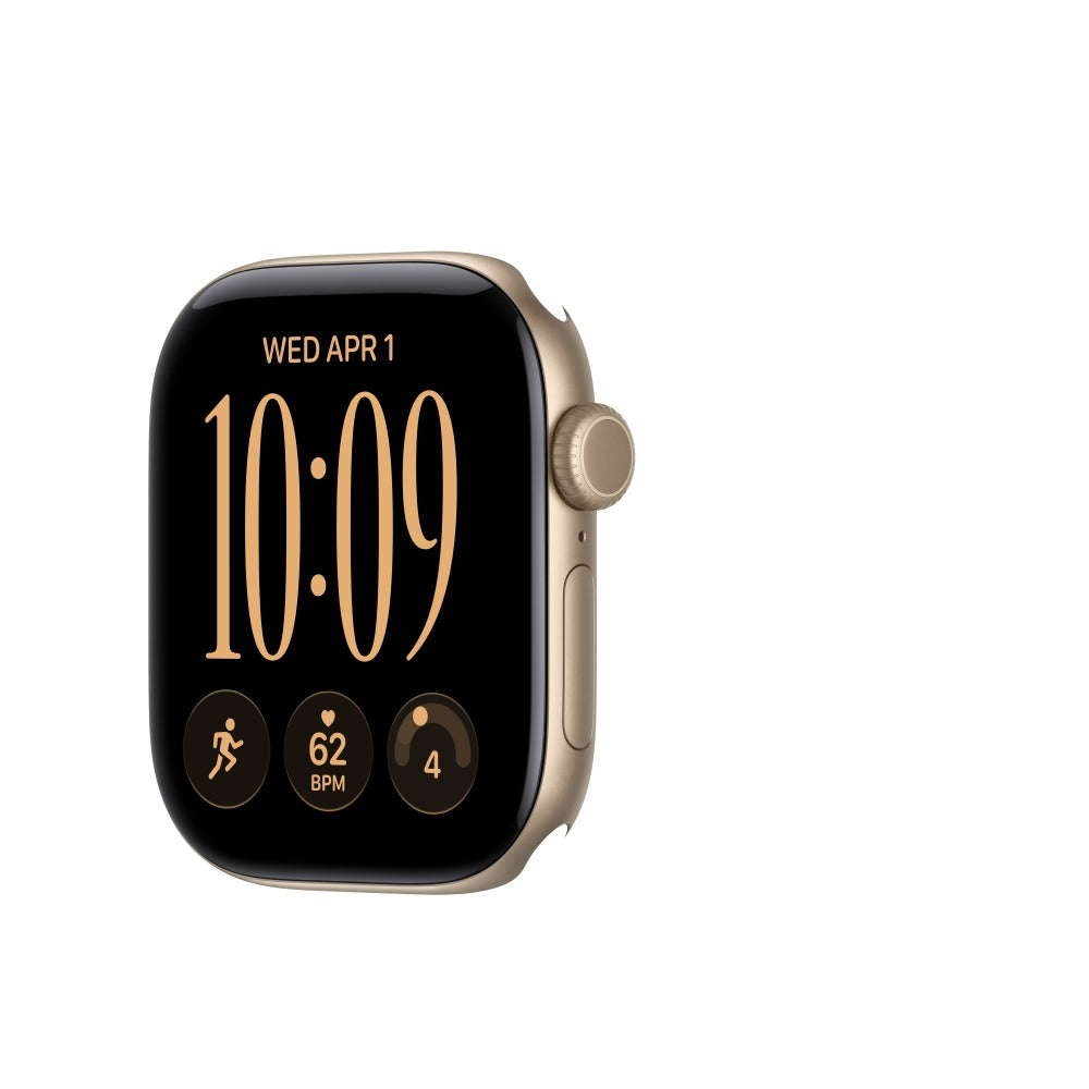 Apple Watch Series 12 GPS 42mm Light Gold Aluminium Case with Sand Sport Band - S/M