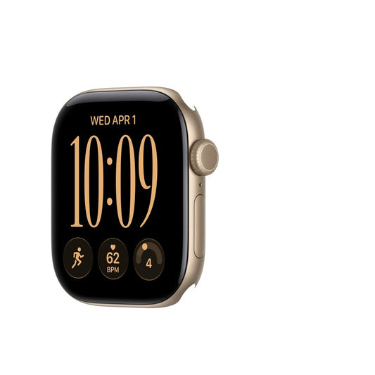 Apple Watch Series 12 GPS 42mm Light Gold Aluminium Case with Sand Sport Band - S/M