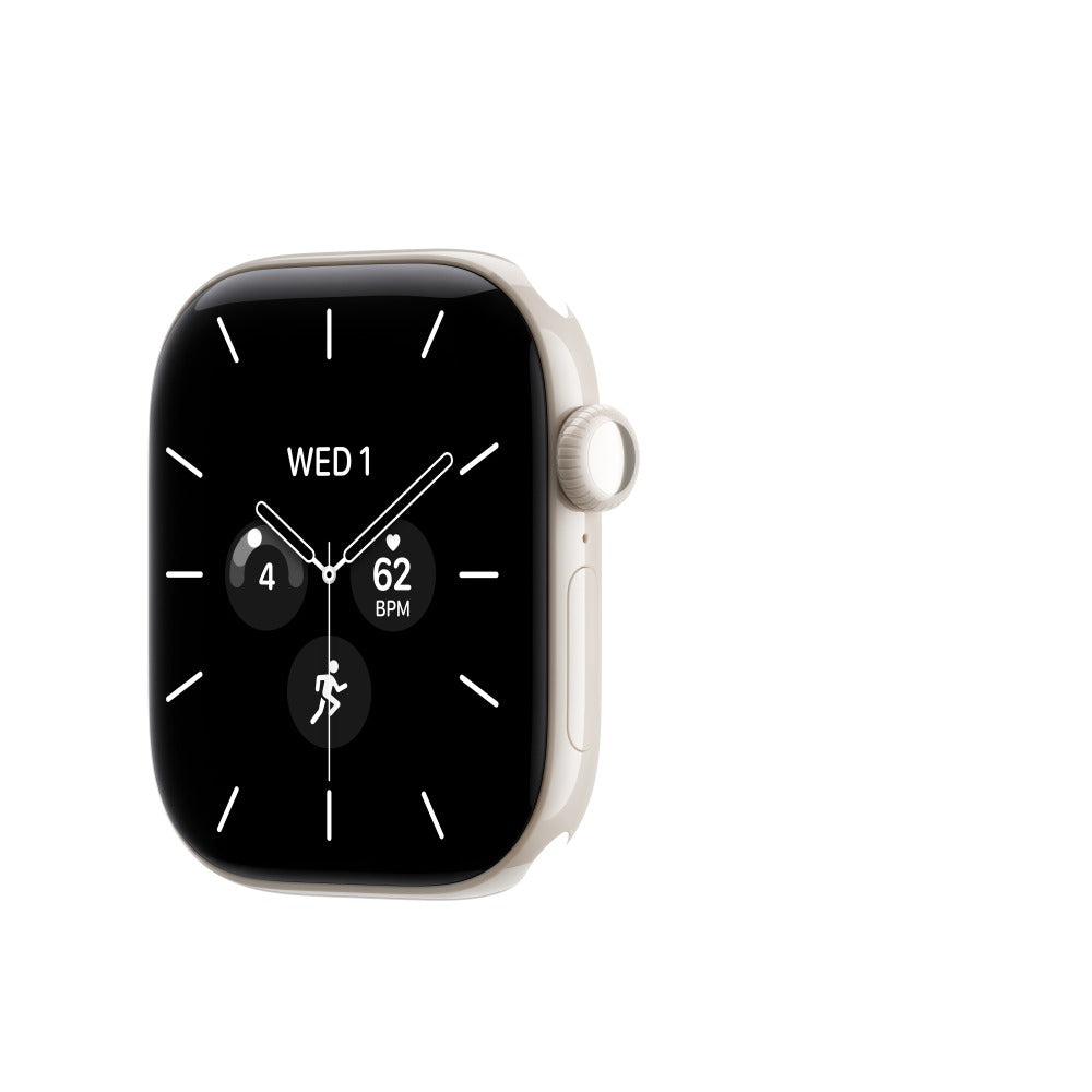 Apple Watch Series 12 GPS + Cellular 42mm Pearl White Ceramic Case with Sand Sport Band - S/M
