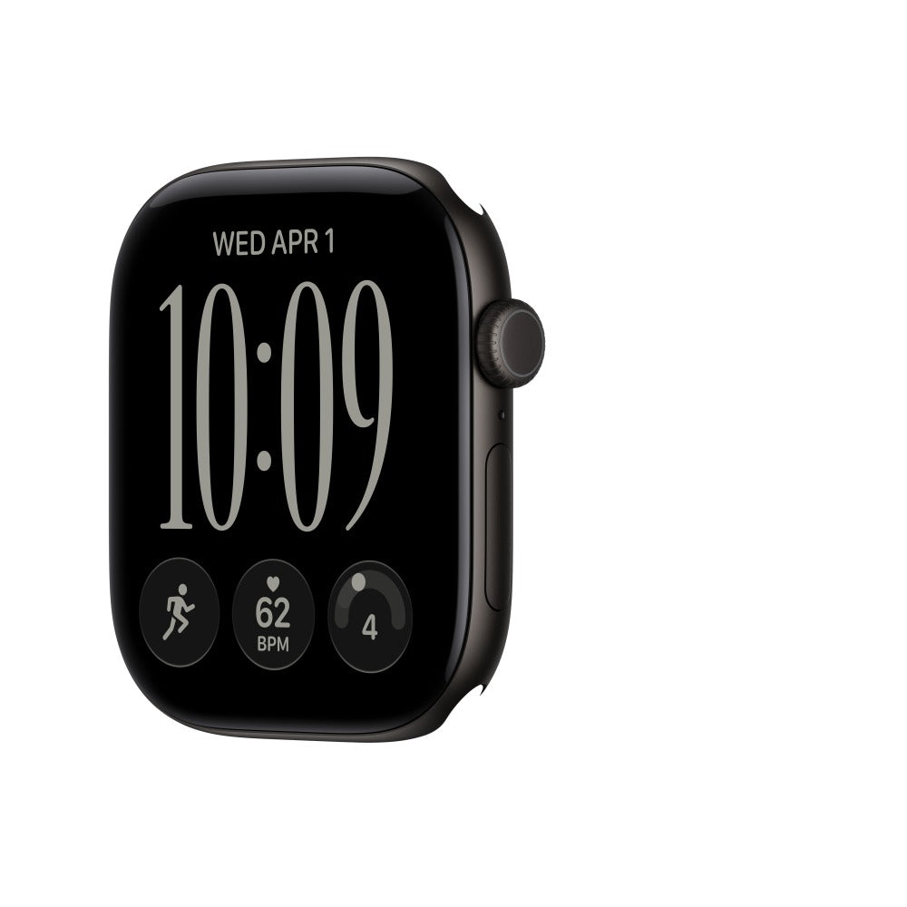 Apple Watch Series 12 GPS 46mm Black Aluminium Case with Black Sport Band - S/M