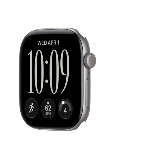 Apple Watch Series 12 GPS 46mm Space Grey Aluminium Case with Navy Blue Sport Band - M/L